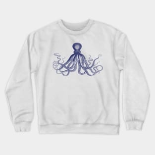 Octopus | Vintage Octopus | Tentacles | Sea Creatures | Nautical | Ocean | Sea | Beach | Navy Blue | Crewneck Sweatshirt